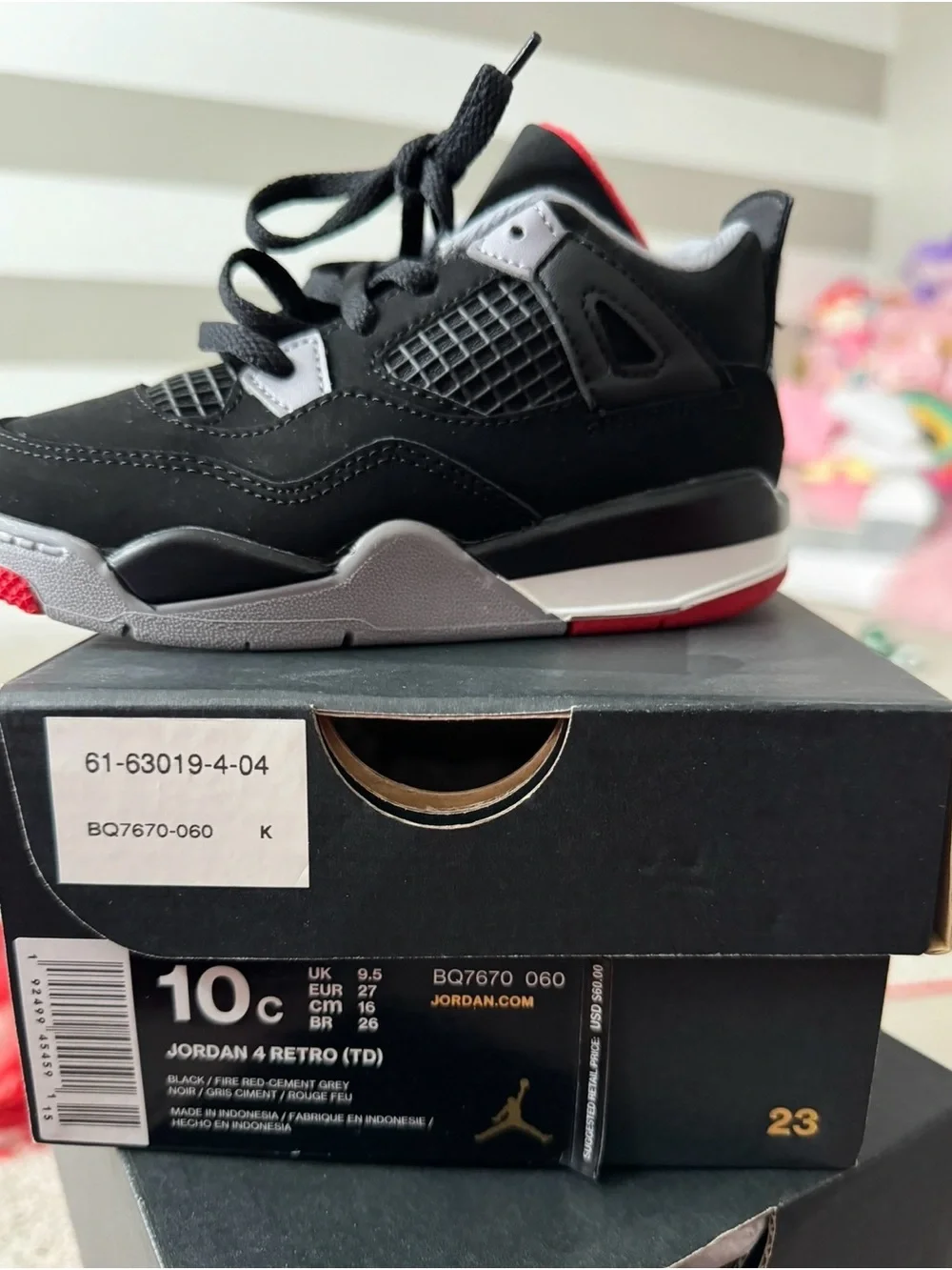 Jordan Kids' Black, Grey & Red Sneakers